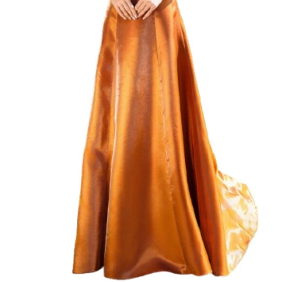 NWT Terani Couture 252M5326 Shimmer Organza Formal Gown Cognac Size 16 - Picture 2 of 6